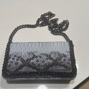 Missguided Black and Gray Crossbody Bag